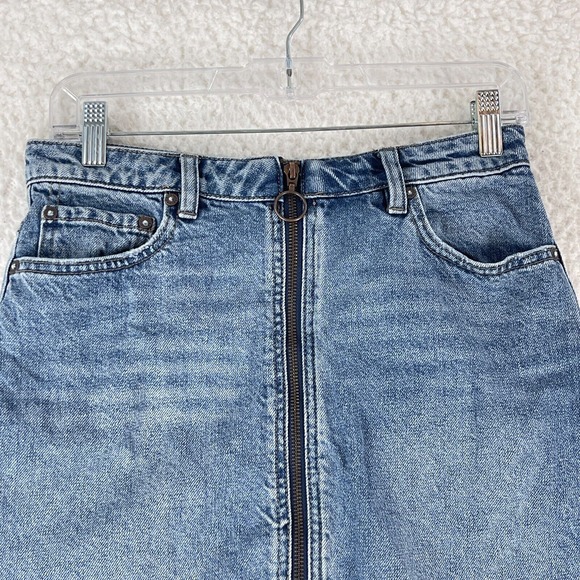 We the Free People Blue Denim A-Line Jean Skirt Womens 100% Cotton‎ Size 26 - Picture 2 of 9